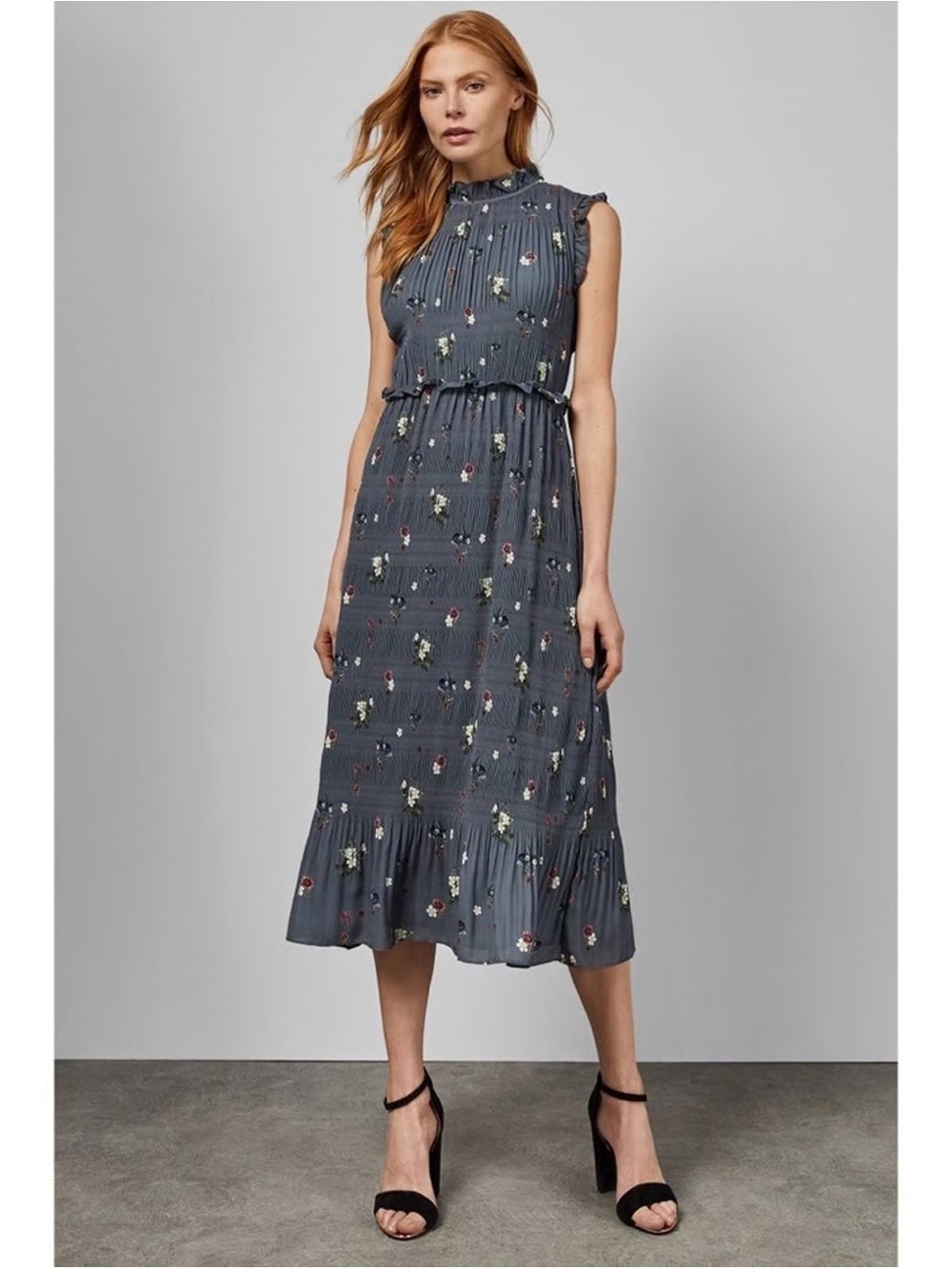 Ted Baker London Toppaz Oracle Plissé Dress Size 4 (Large)